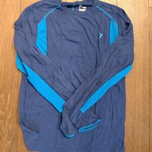 Men's Old Navy Long Sleeve Active Tee- Size Medium- Navy Blue